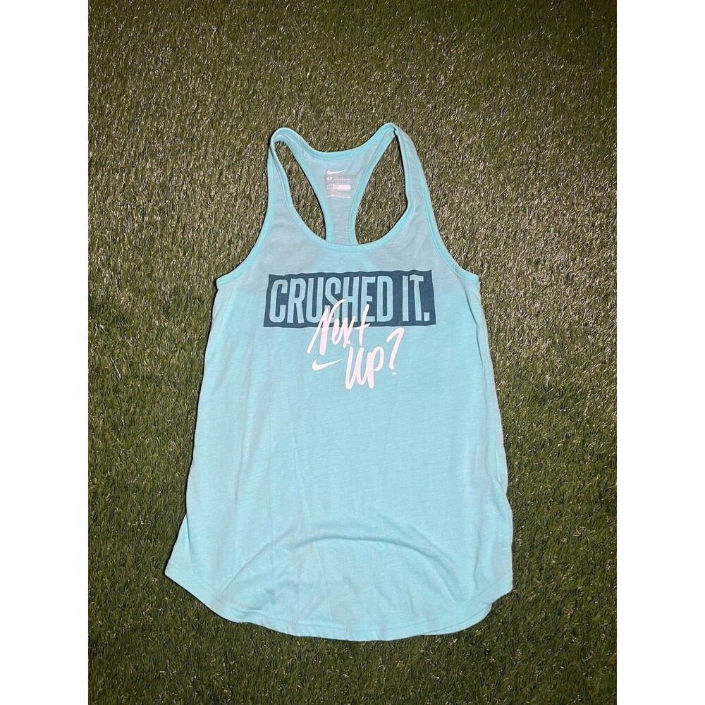 Nike Dri-FIT Aqua Racerback Tank Top Women's Scoop Neck Athletic Fit S